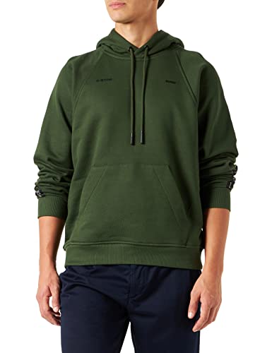 G-Star Raw Tape Raglan Loose Hoodie, Suéter Para Hombre, Verde Dk Nuri Green D22325-C988-3476 , S G-Star Raw Tape Raglan Loose Hoodie, Suéter Para Hombre, Verde Dk Nuri Green D22325-C988-3476 , S