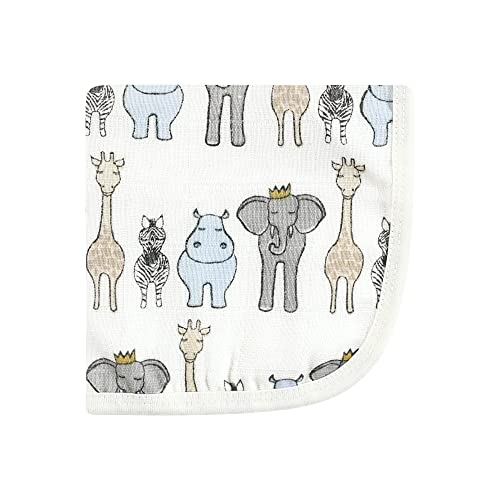 Image of Hudson Baby Unisex Baby Cotton Muslin Washcloths, Royal Safari, One Size