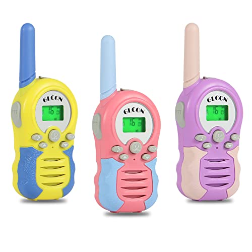 Walkie Talkies - GLCON 22 Channels Long Range Walkie Talkies Two Way Radio for Adults Kids - 3 Pack Walkie Talkie for Family Camping Hiking