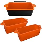 AKSDTH 2 Pack Blackstone Silicone Grease Cup Liners for 36 28 22 17 Inch Griddle, Reusable Catcher Liner Grill Tray Blackstone Accessories, Replacement of Aluminum Foil Drip Pans, Orange