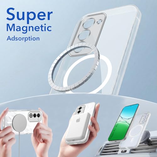 Image of Jkobi Lifetime Anti-Yellow MagSafe Compatible Clear Back Cover Case for Oppo A5 5G (Sleek Hard Crystal | Shockproof and Camera Protection)