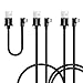 Produktbild aceyoon Micro USB Rechts Abgewinkelt Kabel 3Pack 30cm + 1m + 2m Micro-B Winkel 90°Grad MircoUSB Winkelstecker Kabel Aufladen & Daten Android Ladekabel Kompatible mit Galaxy S7 / S7 Edge MEHRWEG