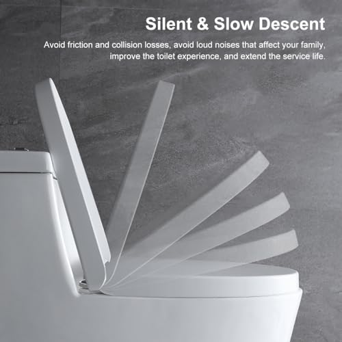 Abattant WC allongé blanc en polypropylène à fermeture douce