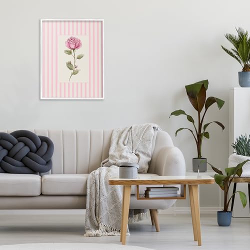 Impression giclée encadrée fleur rose grand format Stupell Industries - 3
