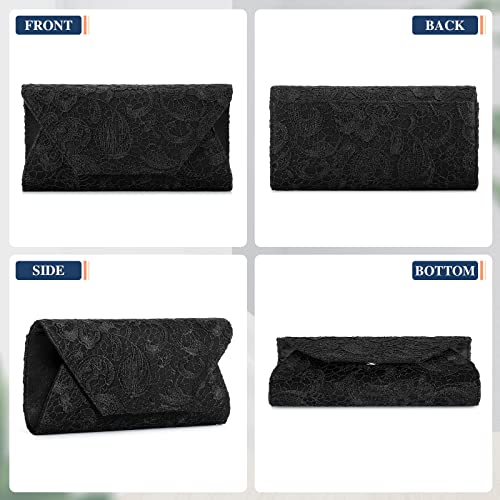 Image of UBORSE Evening Bag Lace Clutch Purse for Women Formal Elegant Envelope Wedding Party Cocktail Crossbody Shoulder Bag