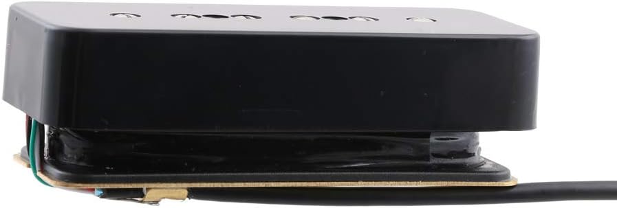 Alnico 5 Stacked P90 Humbucker Pickups Neck & Bridge Soapbar Cover (Black)