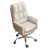 Ergonomischer Bürostuhl, Schreibtischstuhl aus PU-Leder mit Rückenlehne, moderner Chefsessel mit...