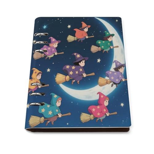 VstaDank Cloaked-mini-broomstick-witches Notebook 90 Sheets Fashion Loose Leaf Notebook 6