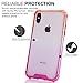 BAISRKE iPhone X Case, Shock-Absorption TPU Soft Edge Bumper Anti-Scratch Rigid Slim Protective Cases Hard Plastic Back Cover for iPhone X iPhone Xs [5.8 inch] - Red Pink Gradient