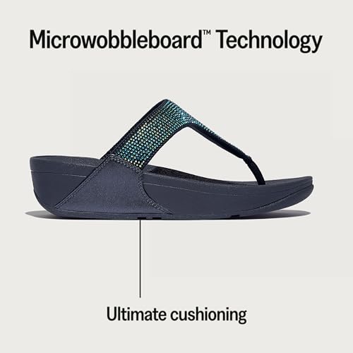 Image of FitFlop Lulu Crystal Embellished Toe-Post Sandals