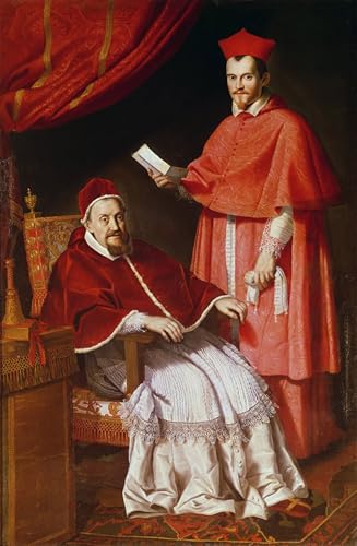 Pintura al óleo del Papa Gregorio XV por Domenichino, lienzo decorativo de 60x90cm