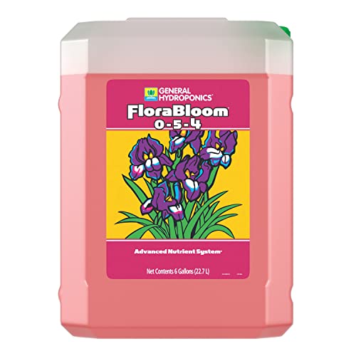 General Hydroponics FloraBloom 0-5-4 Advanced Nutrient System to Provide Nutrients for Reproductive Growth, 6 Gal