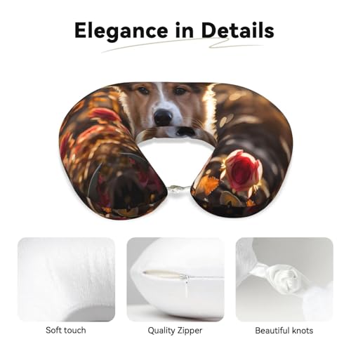 Almohada espumosa de viaje tamaño U cómoda lavable miniatura 3