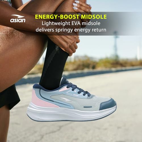 Image of ASIAN Olivia-13 Women's Running Shoes | Knit Mesh Walking Sneakers with Stylish Design, Bouncy Midsole & Steady Outsole | Lightweight Comfort, Travel & Work