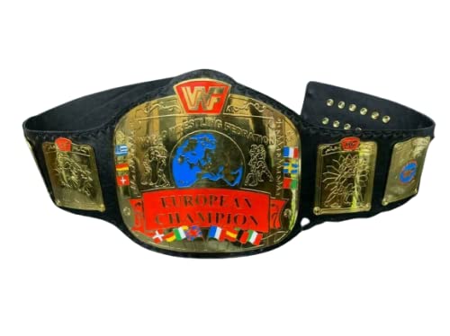 SportsGear WWF European Championship Belt WWE Heavyweight EU Wrestling Championship Title