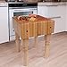 John Boos AB Series Square Wooden Maple Cutting Board 18”x18”x34” – 10” Thick, 135-lb Non-Reversible Butcher Block with Legs & End-Grain