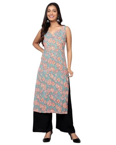 Image of PATLANI Women's Crepe Full Stitched Kurti.