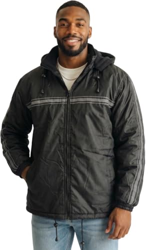 Image of ToBeInStyle Men's Zip Up Long Sleeve High Collar Polar Fleece Jacket