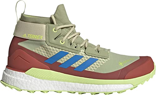 adidas Men's Terrex Free Hiker Gore-Tex Hiking Shoe, Magic Lime/Blue Rush/Pulse Lime - 8