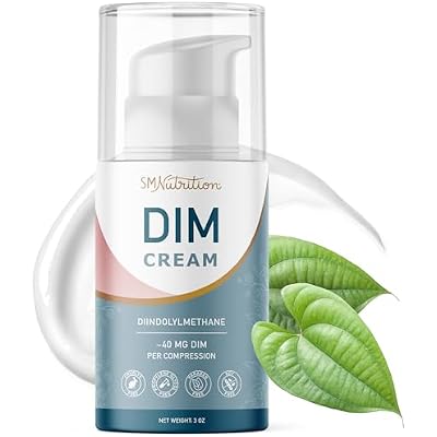 DIM Cream Supplement | Hormone Balancing Cream for Women | Diindolylmethane Supports Estrogen Balance & Relief for Menopause, Perimenopause, Hormonal Acne & Hot Flashes | ~40mg Per Serving | Soy-Free