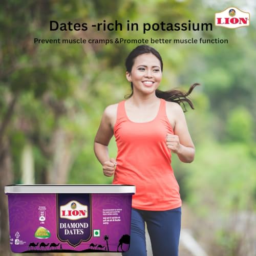 Image of LionDates Diamond Safawi Dates 500g Pack - Healthy & Nutritious Snack - Rich In Vitamins & Minerals - Saudi Arabia Khajoor Dry Fruits Pack