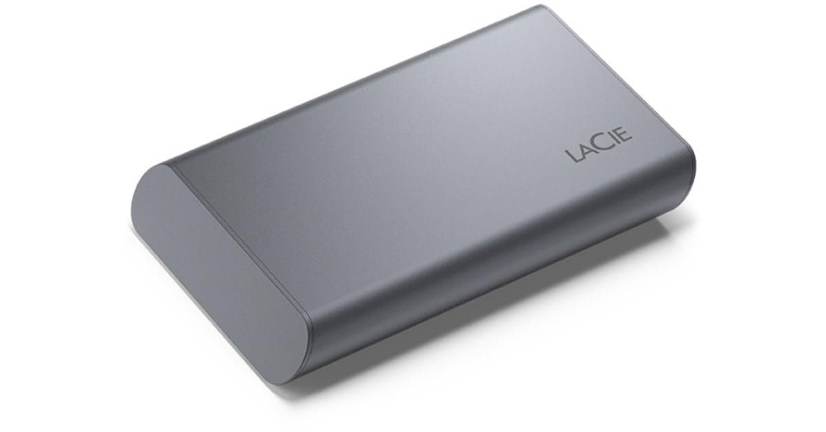 LaCie Mobile Secure SSD 2 TB - High Performance - USB 3.2 Gen 2