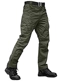 TACVASEN Mens Hiking Cargo Pants Waterpr...