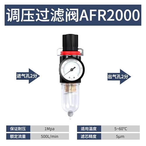 Filtre air AFR2000 pour éliminer l'eau et régler la pression