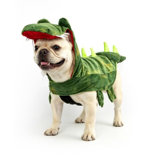 NACOCO Dog Halloween Costume Dog Crocodile Hoodies Pet Funny Christmas Cosplay Clothes Small to Large Dog Birthday Outfits(Crocodile,XS)