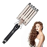 Perfson Hair Curling Iron 5 Barrel Curling Wand Temperature Adjustable Two-Gear Temp Control Hair Waver Curling Iron for Long or Short Hair Heat Up Quickly (Gold Brown)
