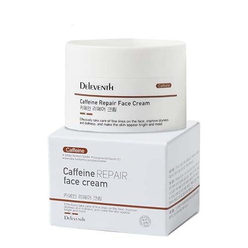 Crema Viso Riparatrice con Caffeina e Vitamina E 30g – Anti-Ossidante, Idratante, Illuminante, Combatte Secchezza e Pelle Spenta, Assorbimento Rapido per una Pelle Luminosa e Nutrita