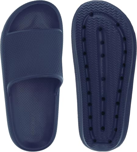 Image of BRONAX Cushioned Thick Sole Pillow Slippers for Women and Men Y10 | Cloud-Like Soft Sole, Foot Pain Relief, EVA Platform Sole, Indoor Outdoor Slides, Waterproof Shower Ready, Quick-Drying