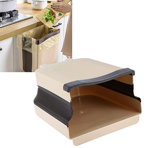 Hanging Trash Can, Wall Mounted Folding Waste Bin, Small Collapsible Garbage Bin Under Sink, Kitchen Cabinet Door Hanging Trash Garbage Can Container