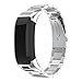 ANCOOL Compatible with Vivosmart HR Bands, Accessory Stainless Steel Replacement Braceklet Unique High Grade Watch Decor Band Metal Straps for Garmin Vivosmart HR(NOT for Vivosmart HR+) -Silver