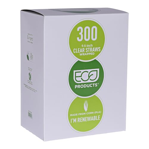 Pitillos Compostables Plástico PLA 9.5" x4800 Eco Products miniatura 6