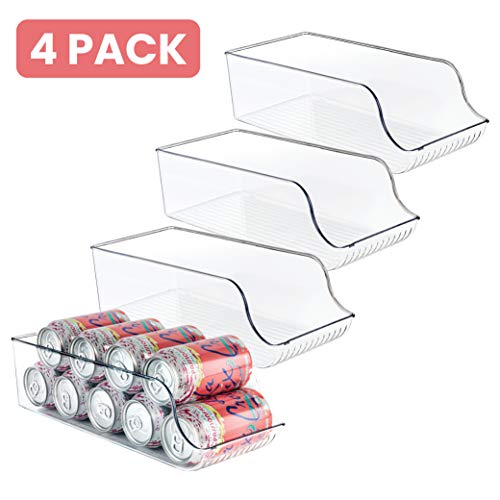 Homeries Can Drink Holder Storage & Dispenser Bin for Refrigerator, Freezer, Countertop, Cabinets