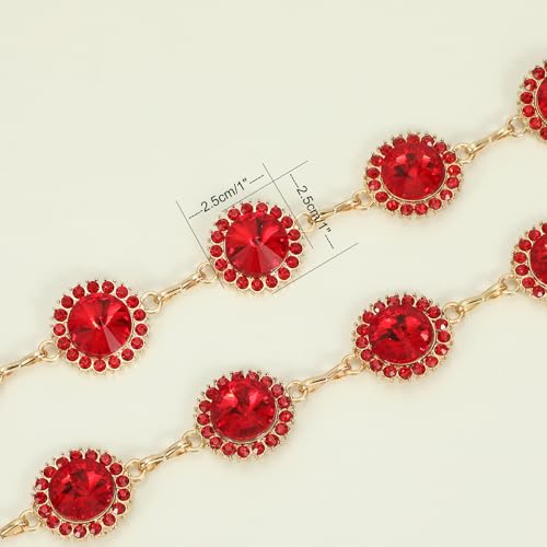 Image of WHIPPY Women Concho Chain Belt Metal Link Western Cowgirl Turquoise Chain Belt for Dress