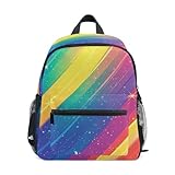 Wudan Pride Month Rainbowtripe - Mochila de tenis para niños y niñas, para parque de atracciones, Pride Month Rainbow Stripe, S