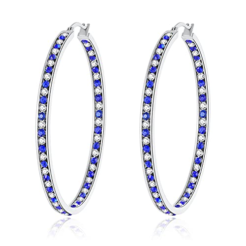 CiNily Womens Large Hoop Earrings Stainless Steel Big Hoop Earrings 50MM