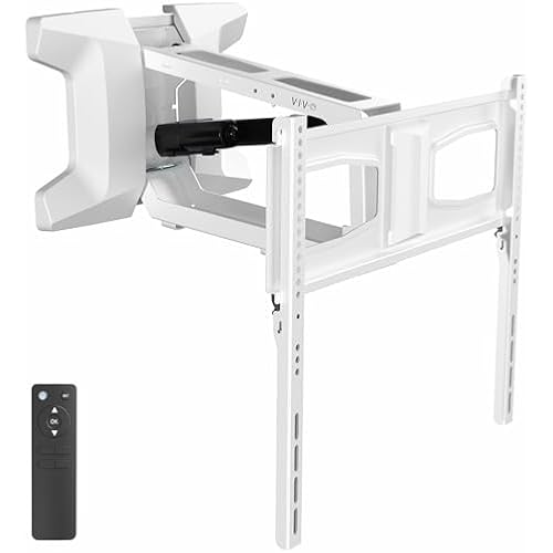 VIVO White Motorized TV Wall Mount for 37-70 in Screens, MOUNT-E-M070R-W