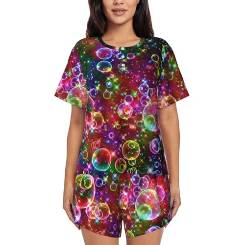 Pyjama femme étoiles arc-en-ciel la douceur d'un ensemble léger chez soi