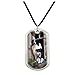 GRAPHICS & MORE Border Collies Window Dogs Military Dog Tag Pendant Necklace with Cord