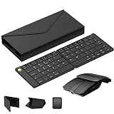 Wireless Foldable Keyboard Mouse Combo: eirix Bluetooth Ultra Slim Travel Keyboards and 2-in-1 Slidi