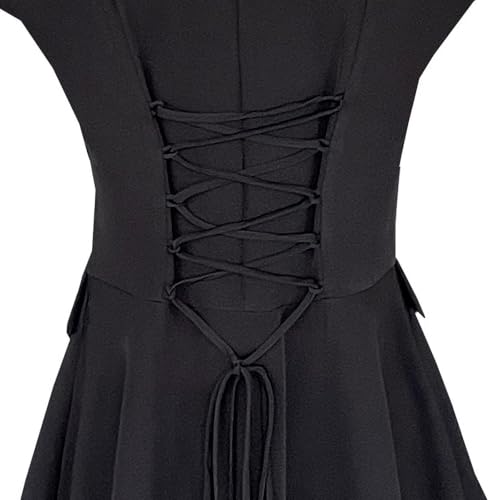 Robe en mousseline de soie gothique au design patchwork rétro raffiné - 2