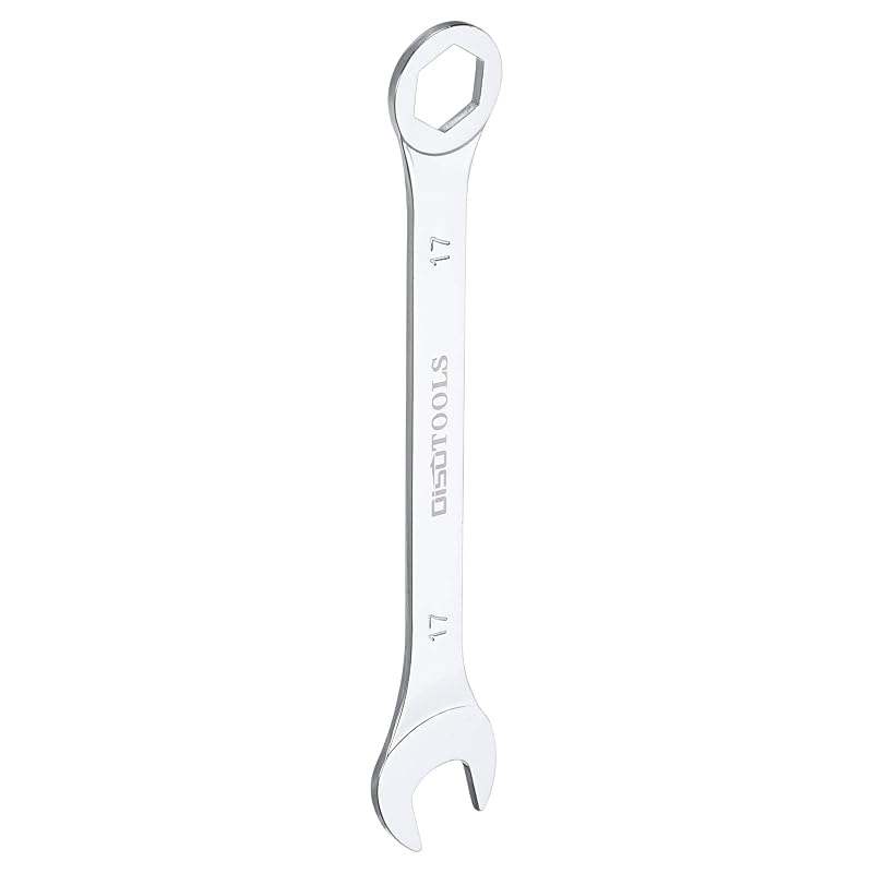 Chave combinada fina HARFINGTON 17 mm, sextavada de 6 pontos, deslocamento de 15°, aço cromo-vanádio cromado