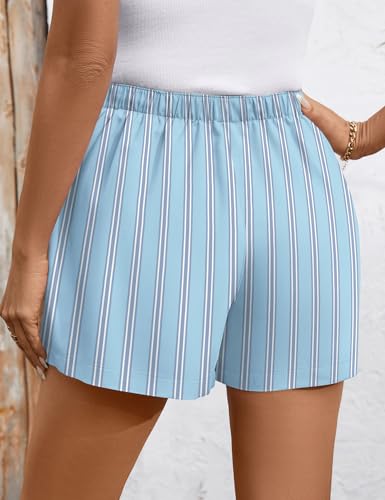 Image of LOMON Womens Boxer Shorts Casual Summer 2026 Pajama Lounge Sleep Pj Gingham Plaid Shorts Y2K Beach Bottoms