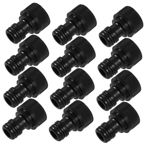 OUNONA 12個 耐久性プラスチック製水道ホースコネクター ガーデンホース対応 軽量コンパクト設計 洗濯機給水接続用 水洗具継ぎ手 ガーデン