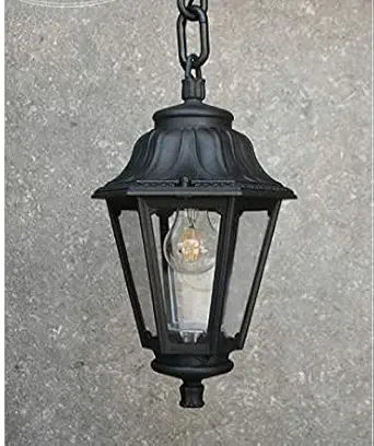 Decorkart ; Design In Style MYDECORKART- Sichem Anna Black Outdoor Hanging Light (Black + Clear)