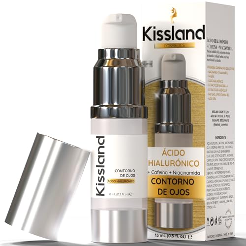 Serum Contorno de Ojos con Ácido Hialurónico, Cafeína y Niacinamida 15ml - Serum Contorno Antiarrugas Mujer para Reducir Bolsas y Ojeras - Crema Contorno Ojos Mujer y Hombre - Crema Ojeras