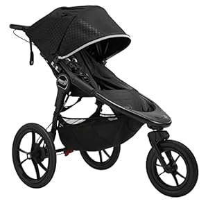 Baby Jogger Summit X3 Midnight Black – Cochecito para runnig plegable de 3 ruedas, con freno de mano, color negro
